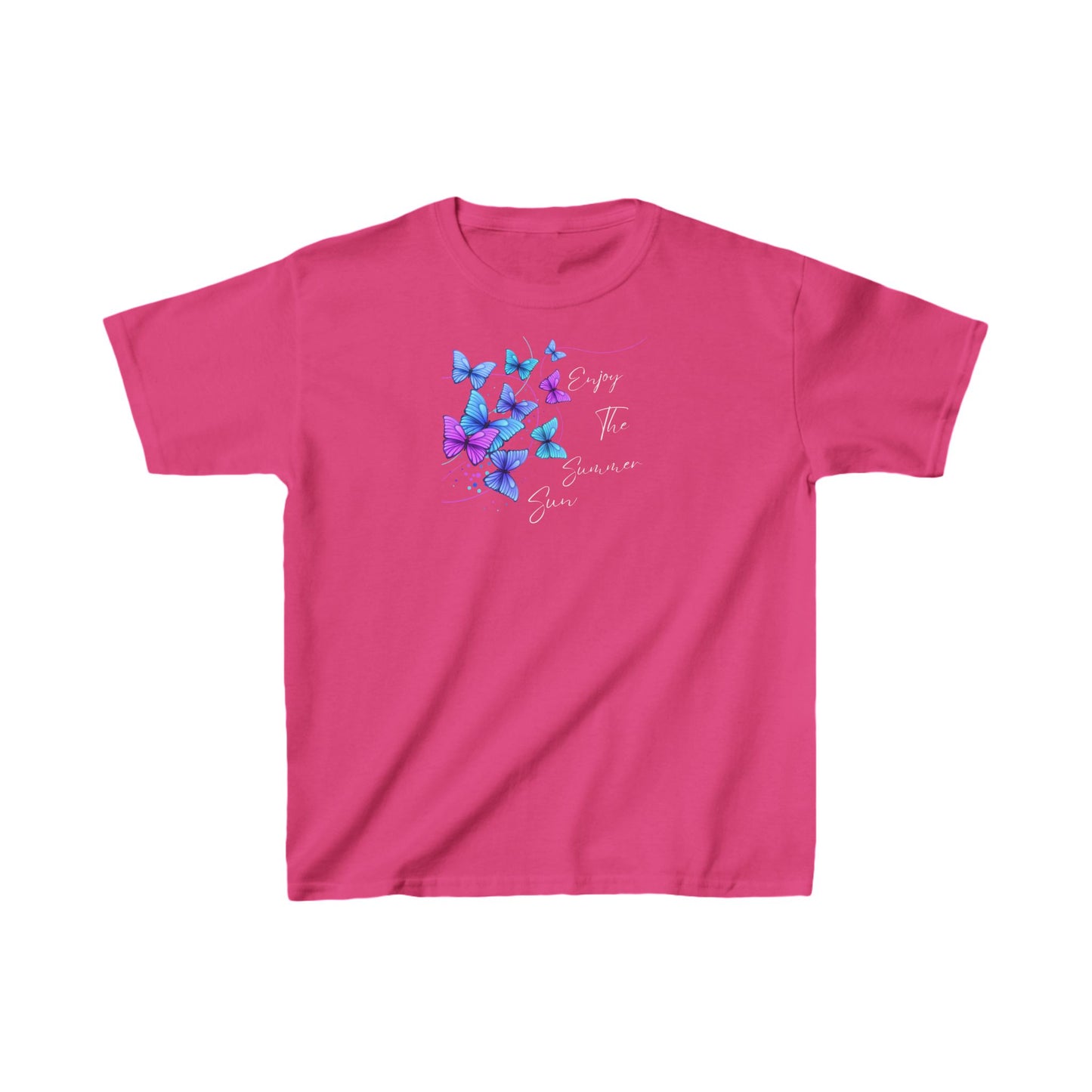 Enjoy The Summer Sun Butterflies - Kids Heavy Cotton Tee