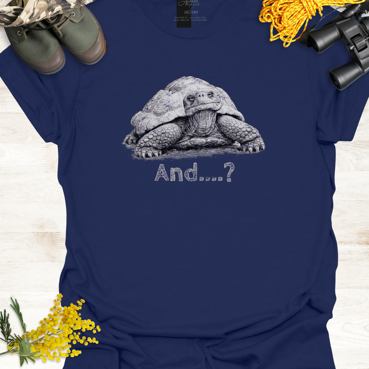 Tortoise Wildlife Graphic T-Shirt "And...?"  🩹