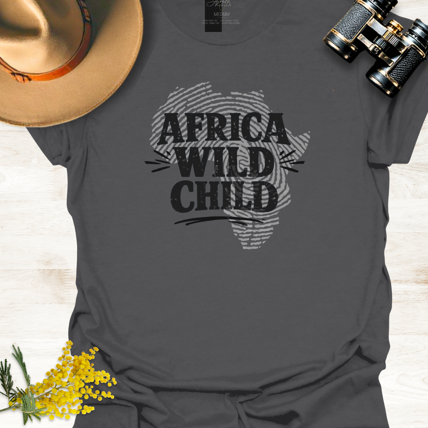 Africa Map Fingerprint Graphic T-Shirt