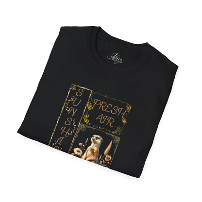 Sunshine & Fresh Air Meerkat - Adult Heavy Cotton Tee