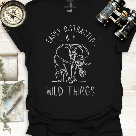 Easily Distracted String-Elephant Too - Adult T-Shirt