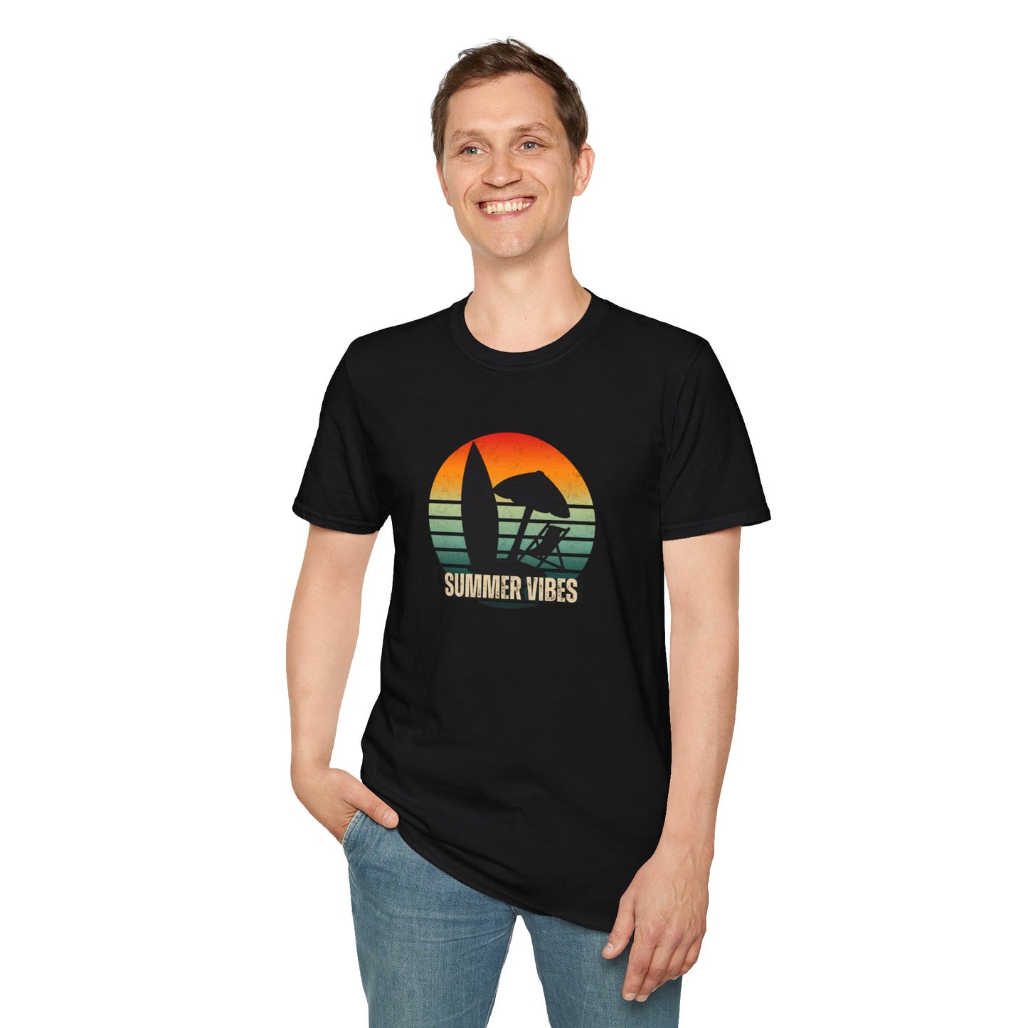 Retro Summer Vibes - Adult Heavy Cotton Tee