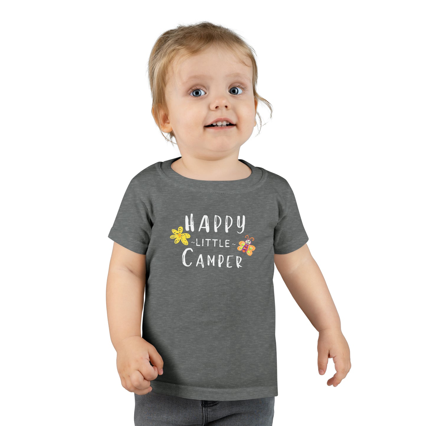 Happy Little Camper Flower & Butterfly - Toddler T-shirt