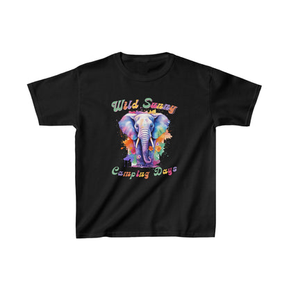 Elephant Wild Sunny Camping Days - Kids Heavy Cotton Tee