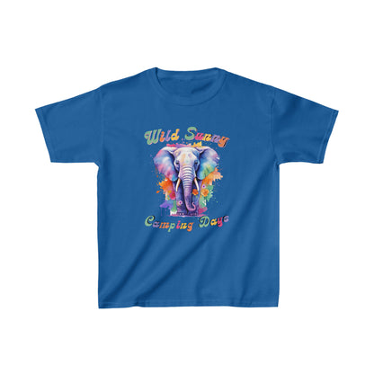 Elephant Wild Sunny Camping Days - Kids Heavy Cotton Tee