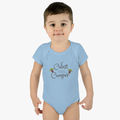 Cutest Little Camper Bird & Baobabs - Infant Baby Rib Bodysuit