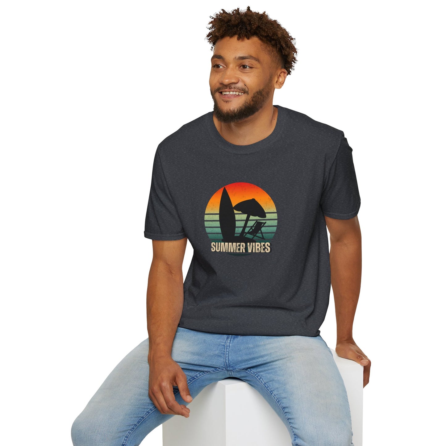 Retro Summer Vibes - Adult Heavy Cotton Tee