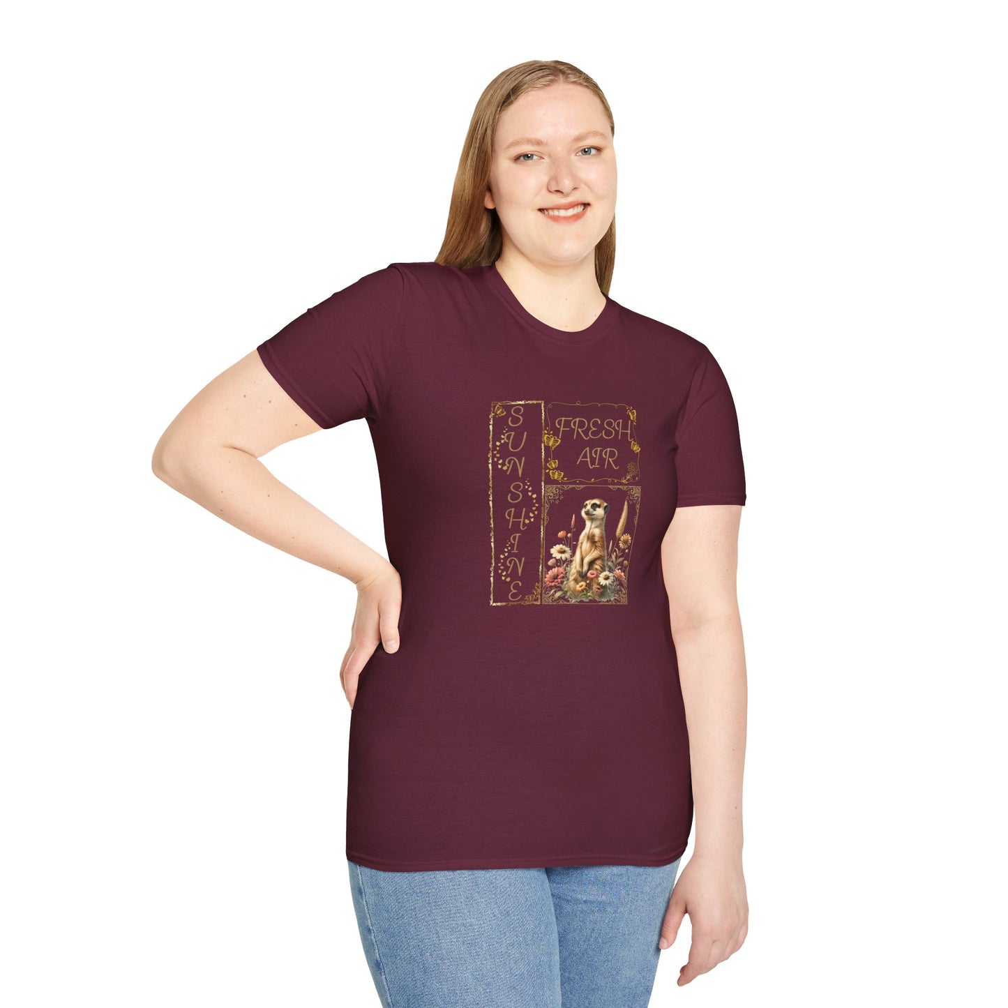 Sunshine & Fresh Air Meerkat - Adult Heavy Cotton Tee