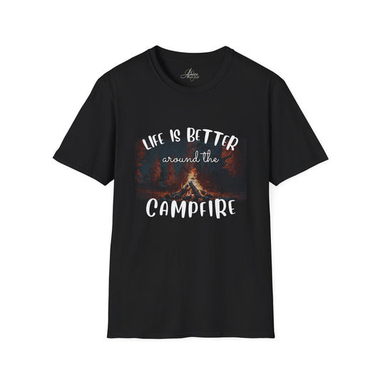 Life is better around the campfire - Adult Heavy Cotton Tee