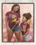 Mommy & Me Bundle - Smell the Flowers Matching Tees in Maroon