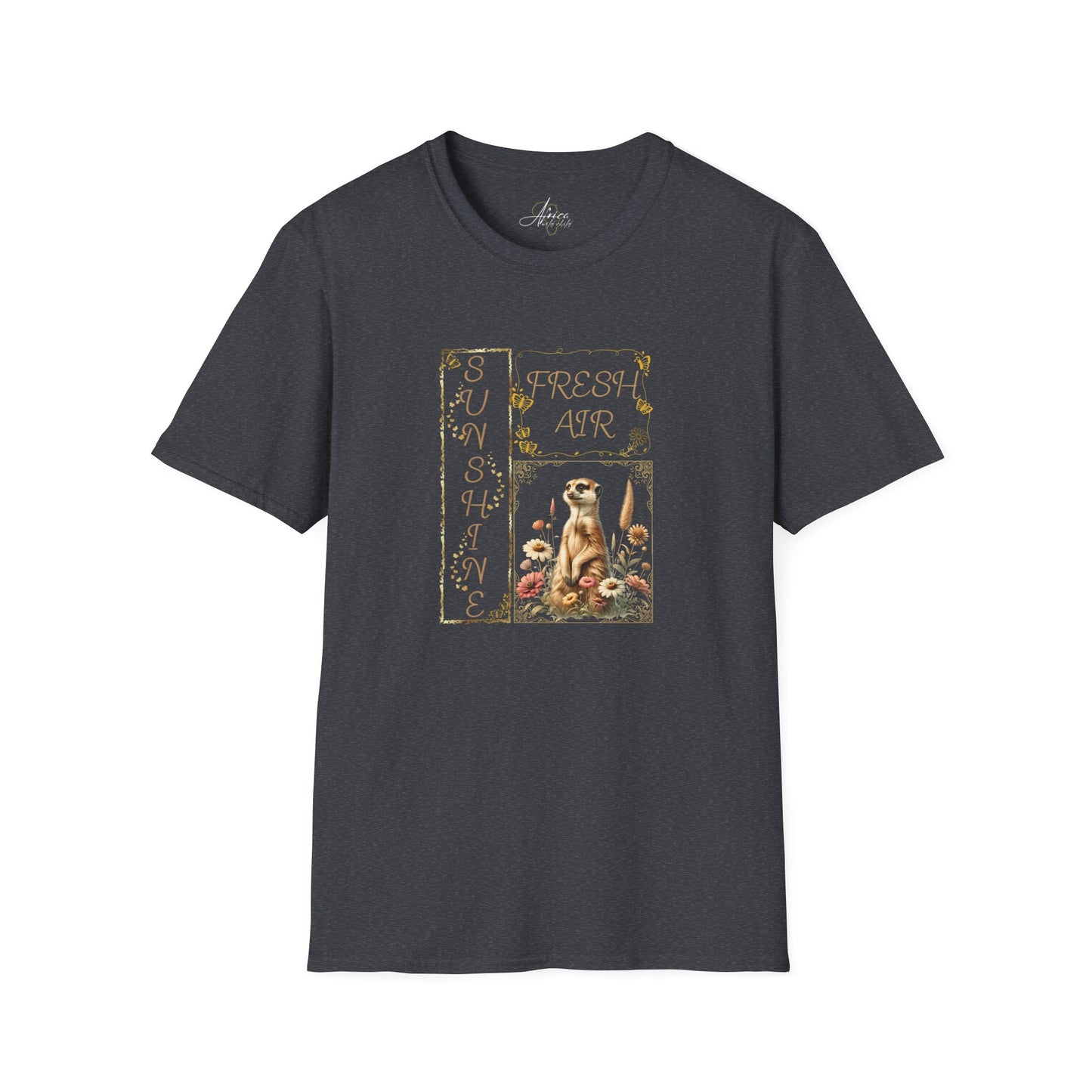 Sunshine & Fresh Air Meerkat - Adult Heavy Cotton Tee