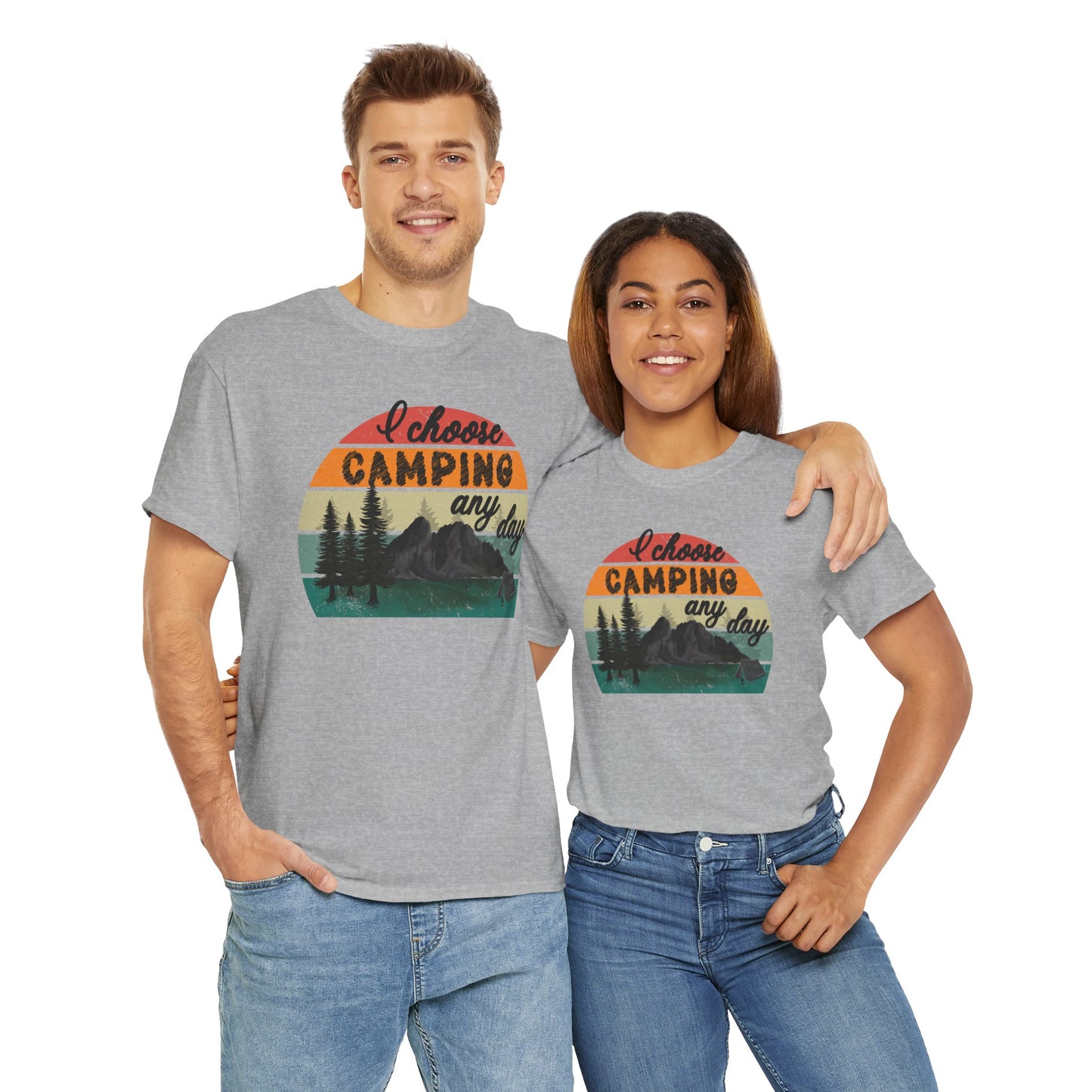 I Choose Camping - Adult Heavy Cotton Tee