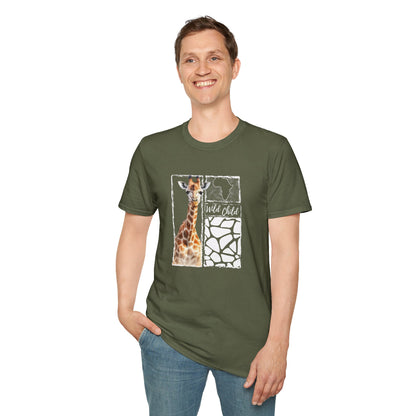 Giraffe Wild Child - Adult Heavy Cotton Tee