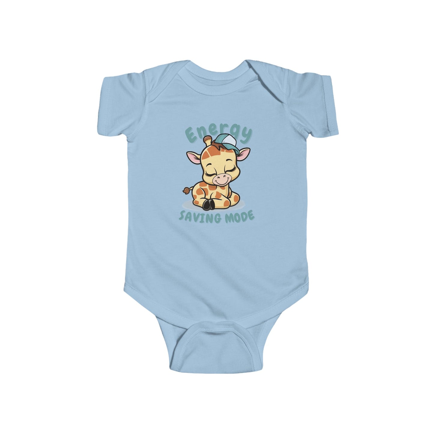 Energy Saving Giraffe with Cap Fine Jersey Bodysuit