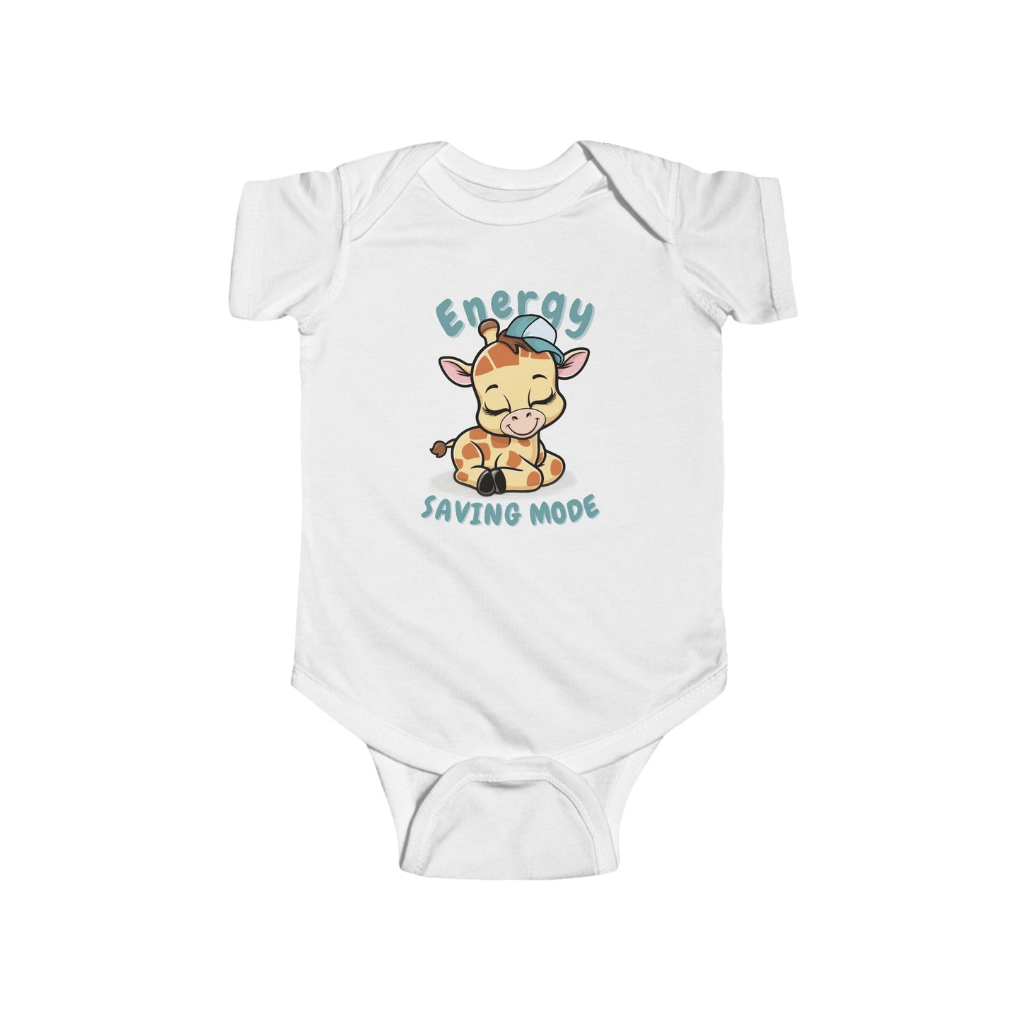 Energy Saving Giraffe with Cap Fine Jersey Bodysuit