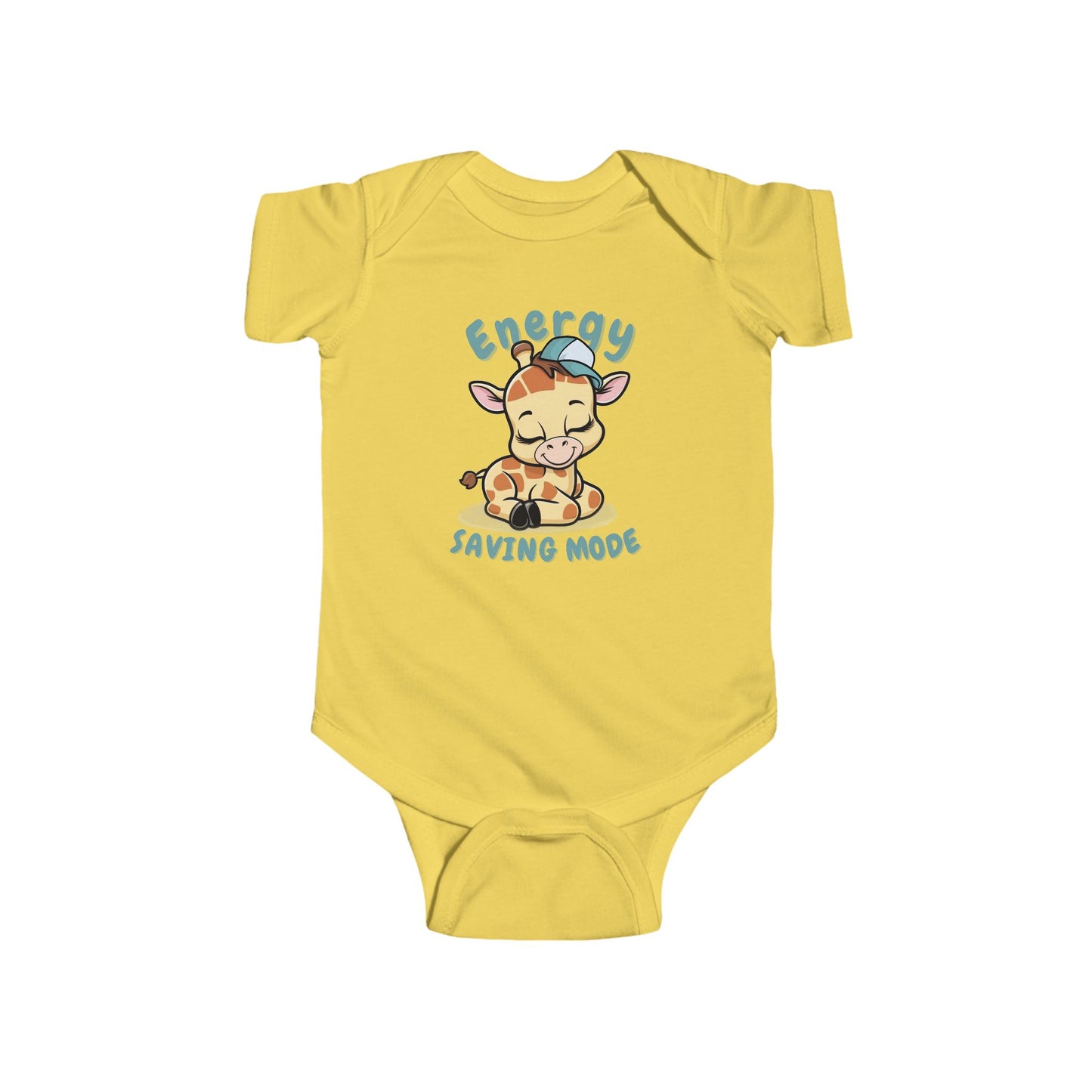 Energy Saving Giraffe with Cap Fine Jersey Bodysuit