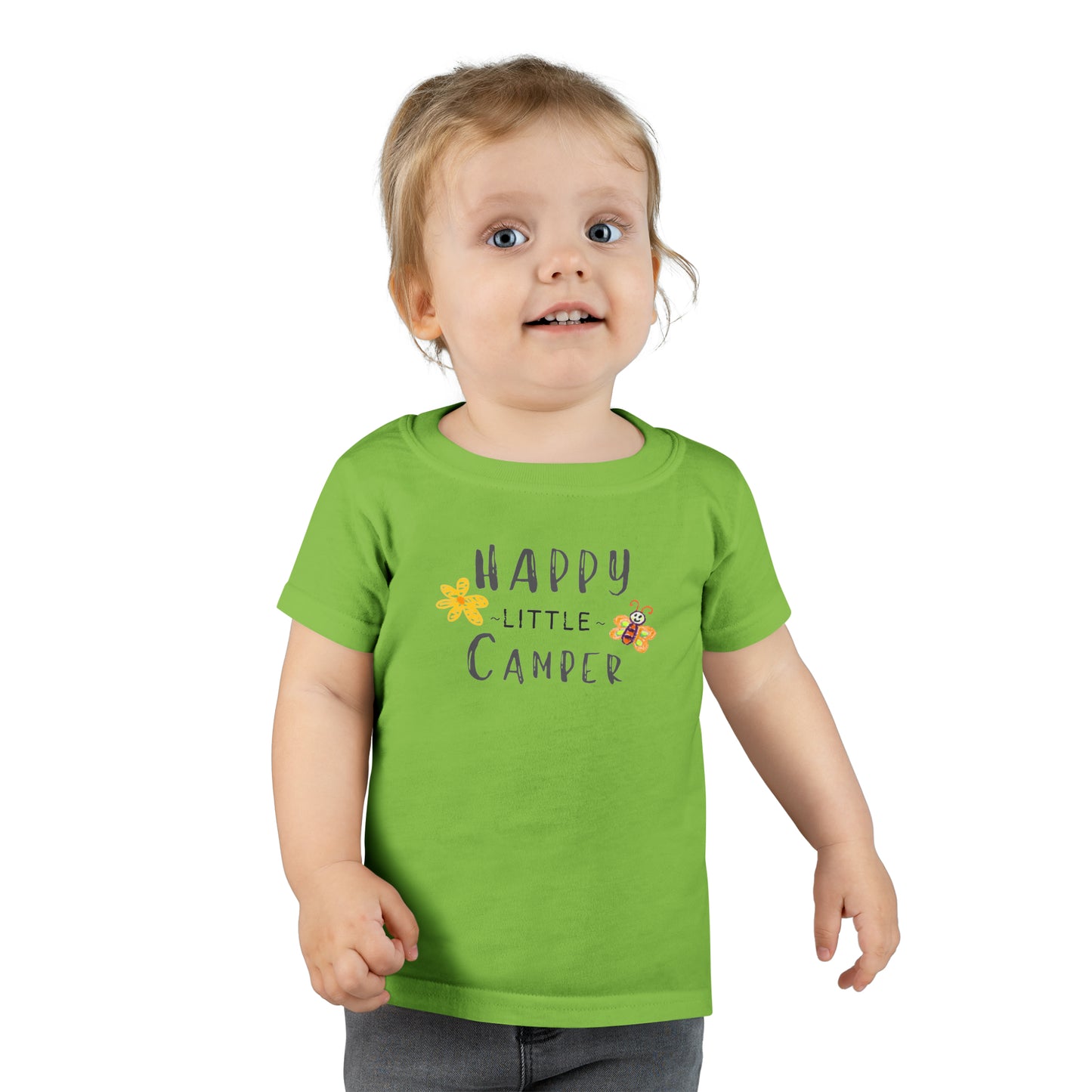 Happy Little Camper Flower & Butterfly - Toddler T-shirt