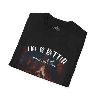 Life is better around the campfire - Adult Heavy Cotton Tee