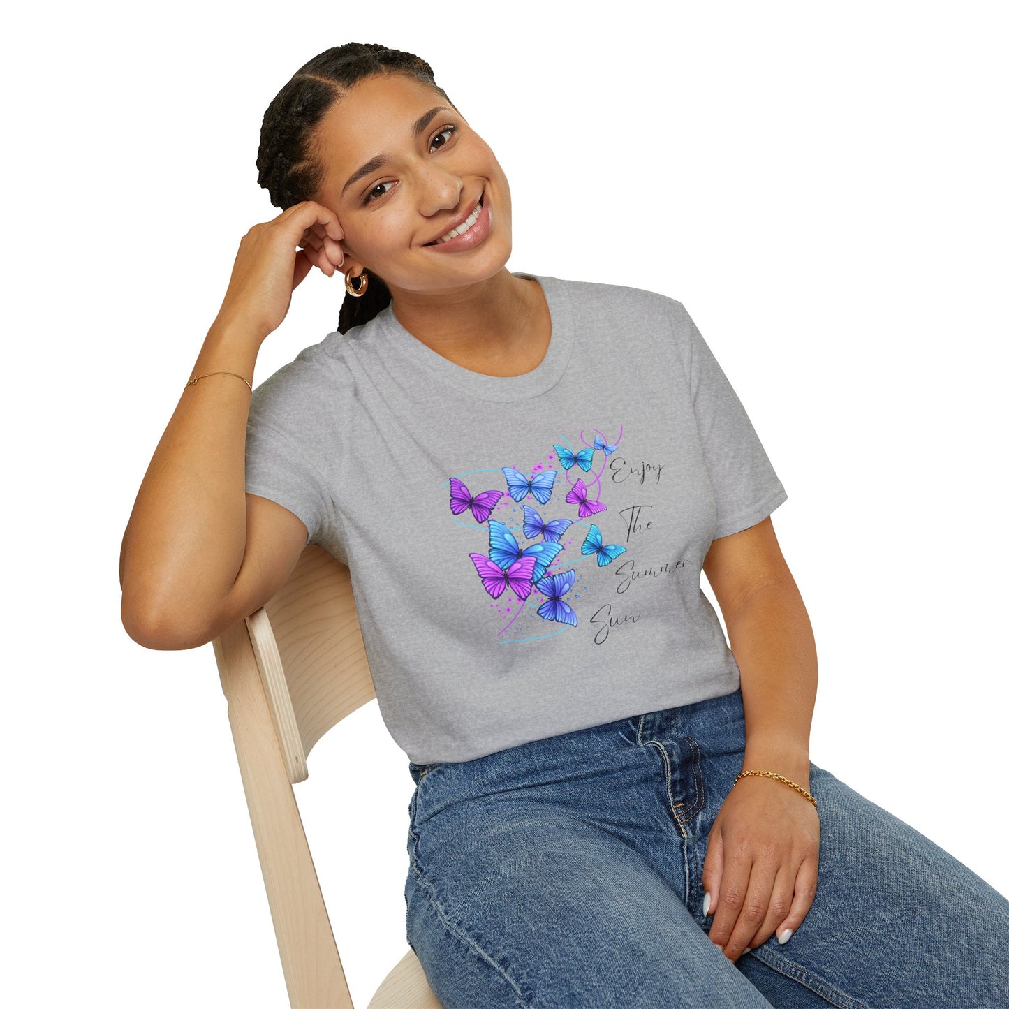 Enjoy The Summer Sun Butterflies - Adult T-Shirt