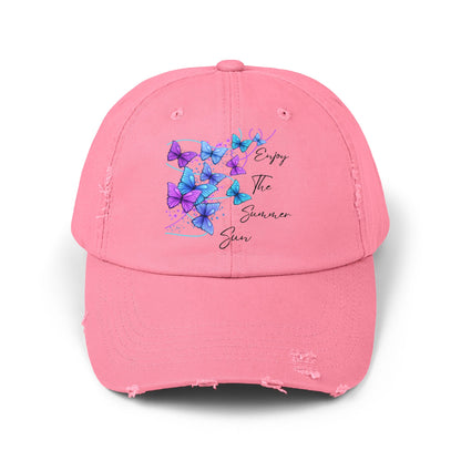 Enjoy the Summer Sun - Adult Distressed Cap