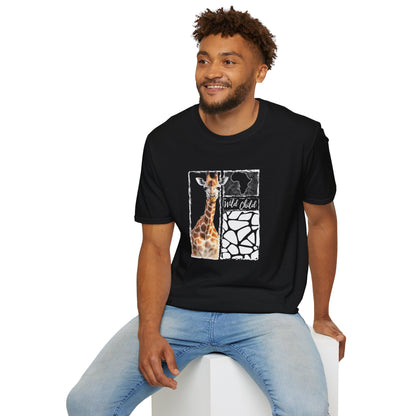 Giraffe Wild Child - Adult Heavy Cotton Tee