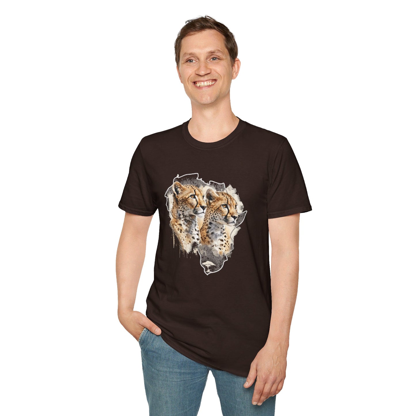 Africa Cheetahs - Adult Heavy Cotton T-shirt