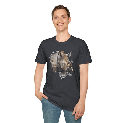 Africa Rhino  - Adult Heavy Cotton Tee