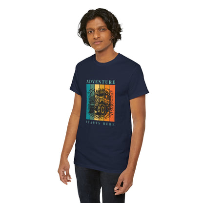 Adventure Starts Here - Adult Heavy Cotton Tee