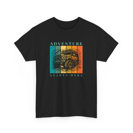 Adventure Starts Here - Adult Heavy Cotton Tee