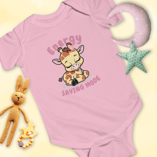 Energy Saving Giraffe with flower - Infant Bodysuit