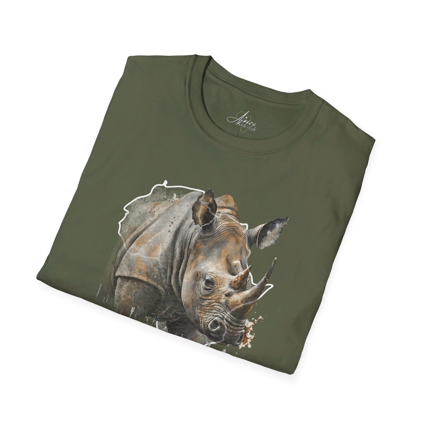 Africa Rhino  - Adult Heavy Cotton Tee