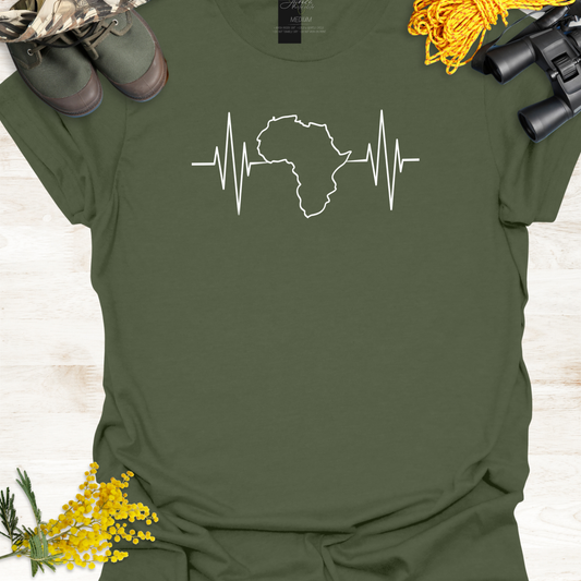 Africa Heart Beat - Adult T-Shirt