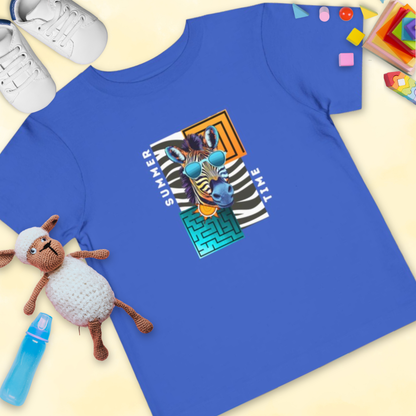 Mommy & Me - Cool Zebra Matching Tees in Blue