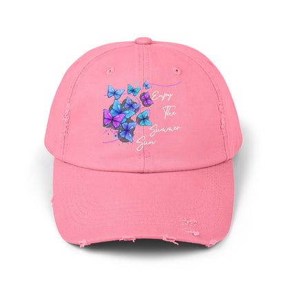 Enjoy the Summer Sun - Adult Distressed Cap