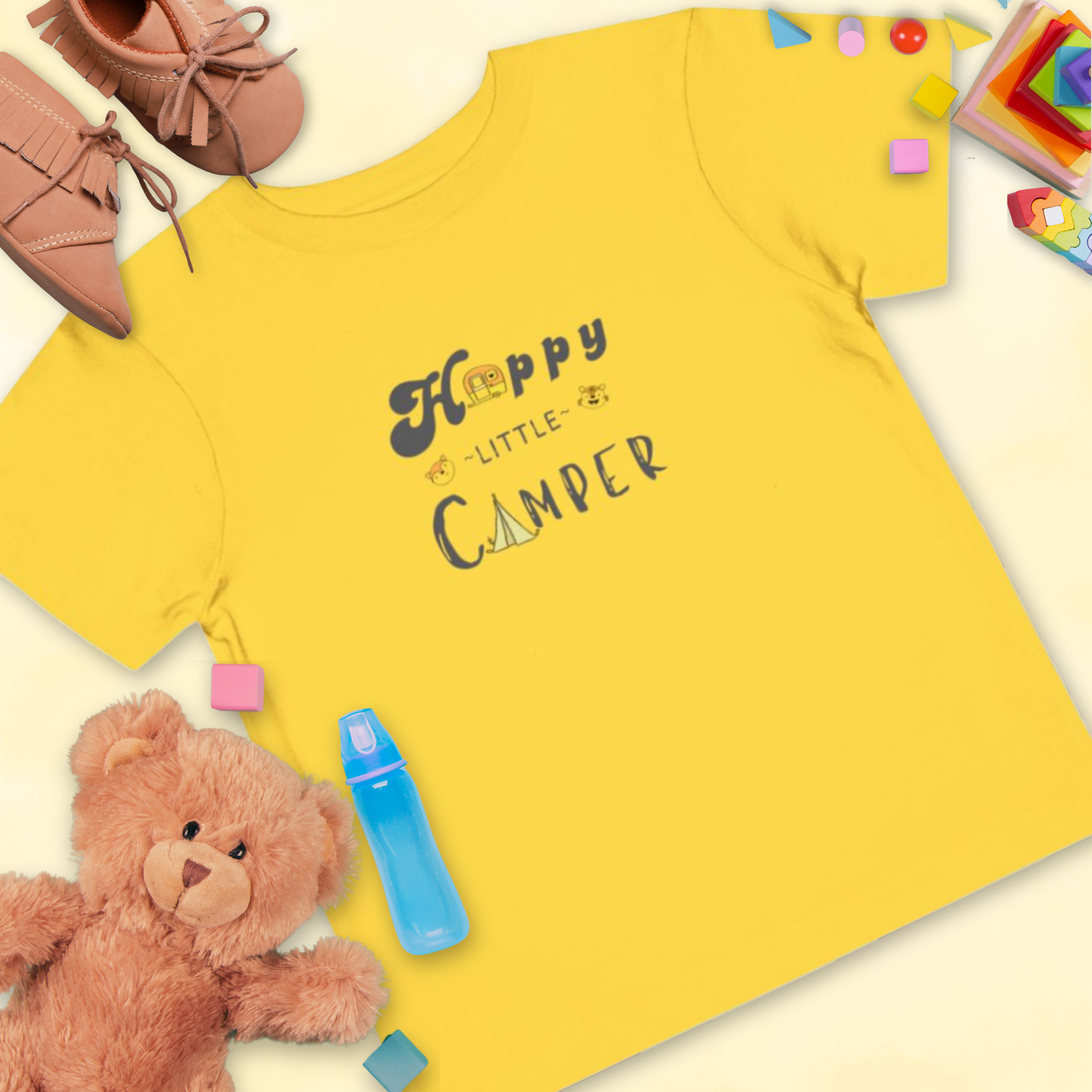 Happy Little Camper Animals - Toddler T-shirt