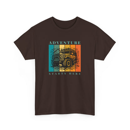 Adventure Starts Here - Adult Heavy Cotton Tee