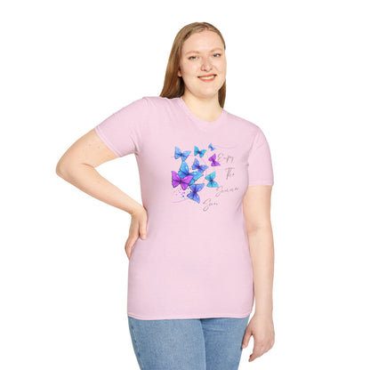 Enjoy The Summer Sun Butterflies - Adult Heavy Cotton Tee