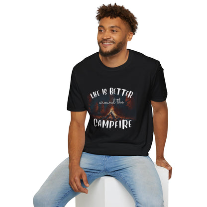 Life is better around the campfire - Adult Heavy Cotton Tee