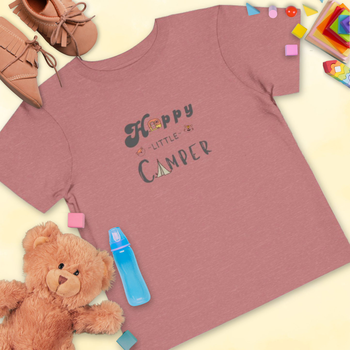 Happy Little Camper Animals - Toddler T-shirt