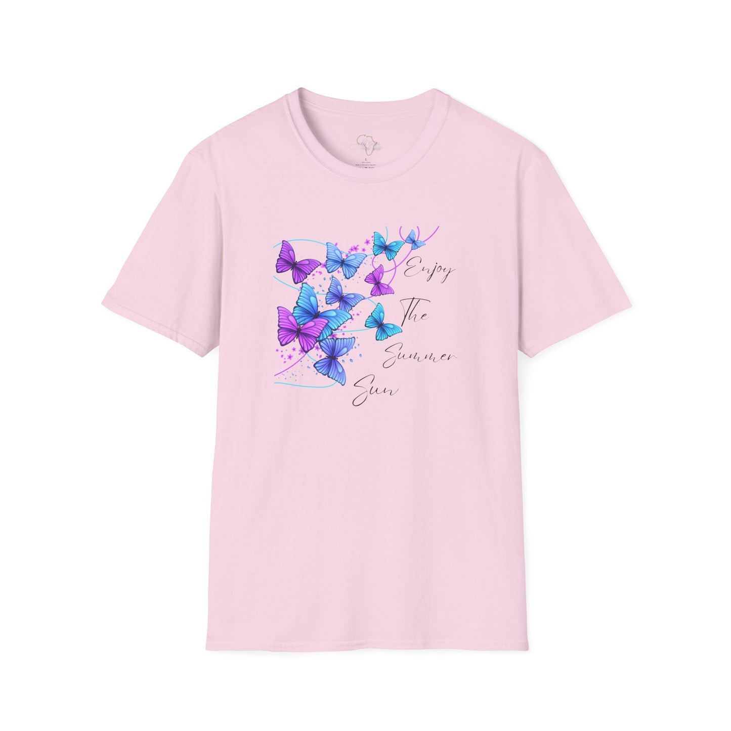 Enjoy The Summer Sun Butterflies - Adult Heavy Cotton Tee