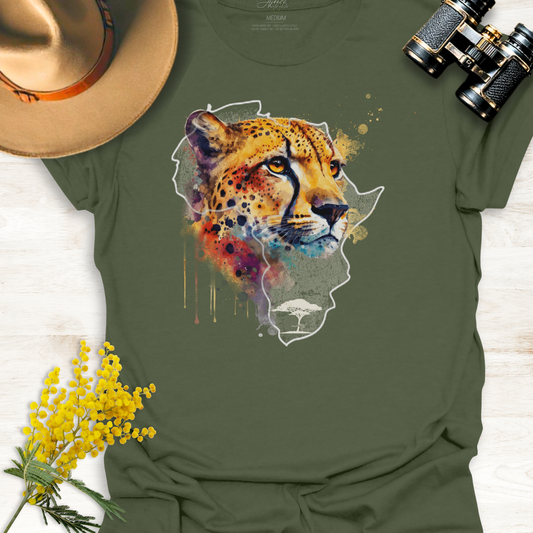 Africa Rainbow Cheetah - Adult T-Shirt