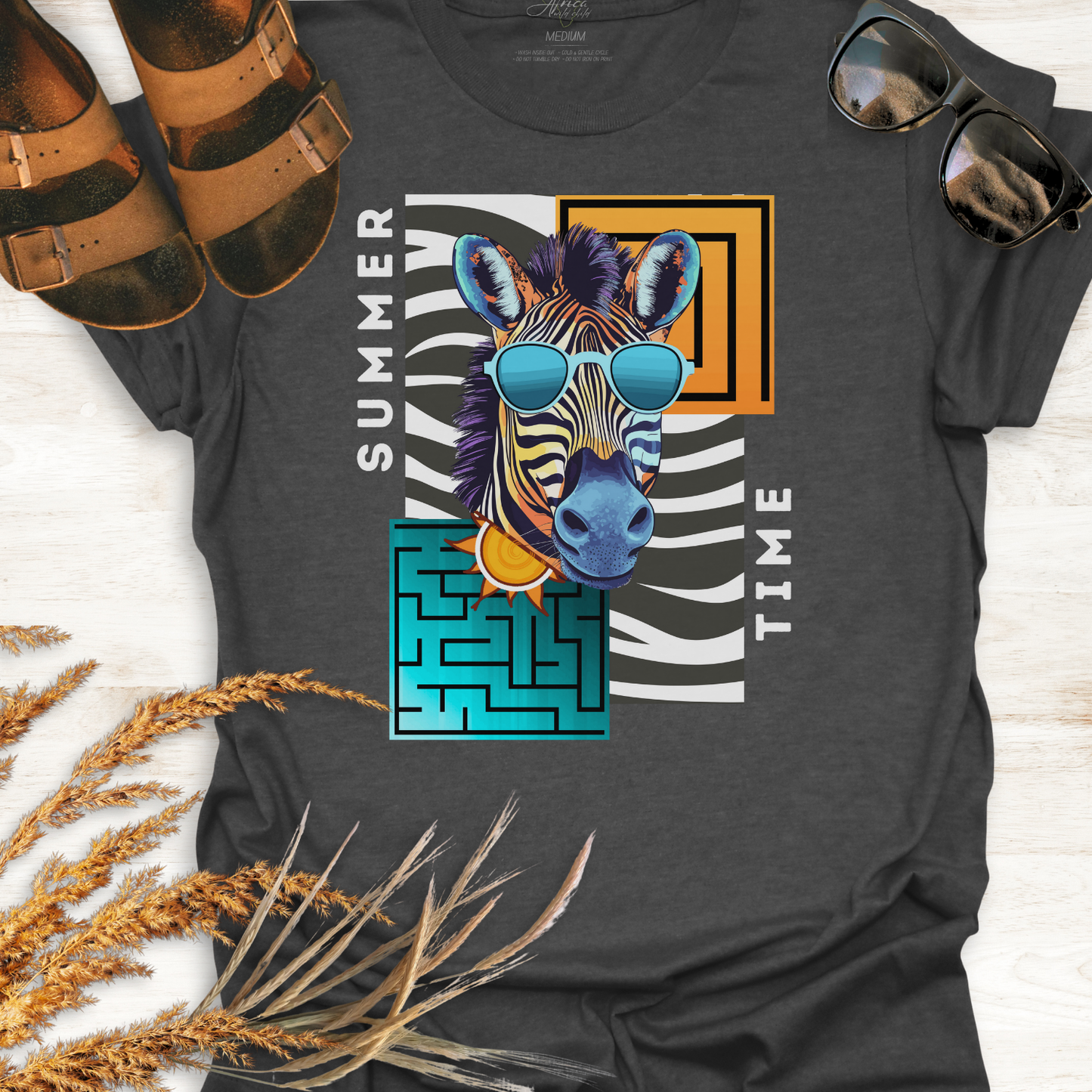 Africa Zebra Wildlife T-Shirt - Cool Summer Time Zebra