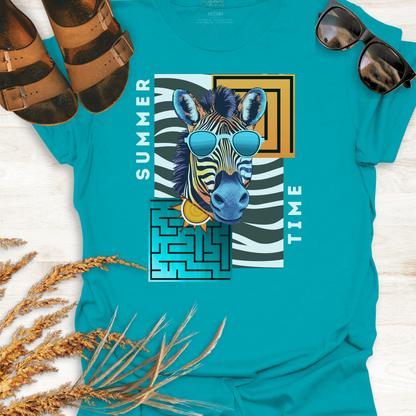 Africa Zebra Wildlife T-Shirt - Cool Summer Time Zebra