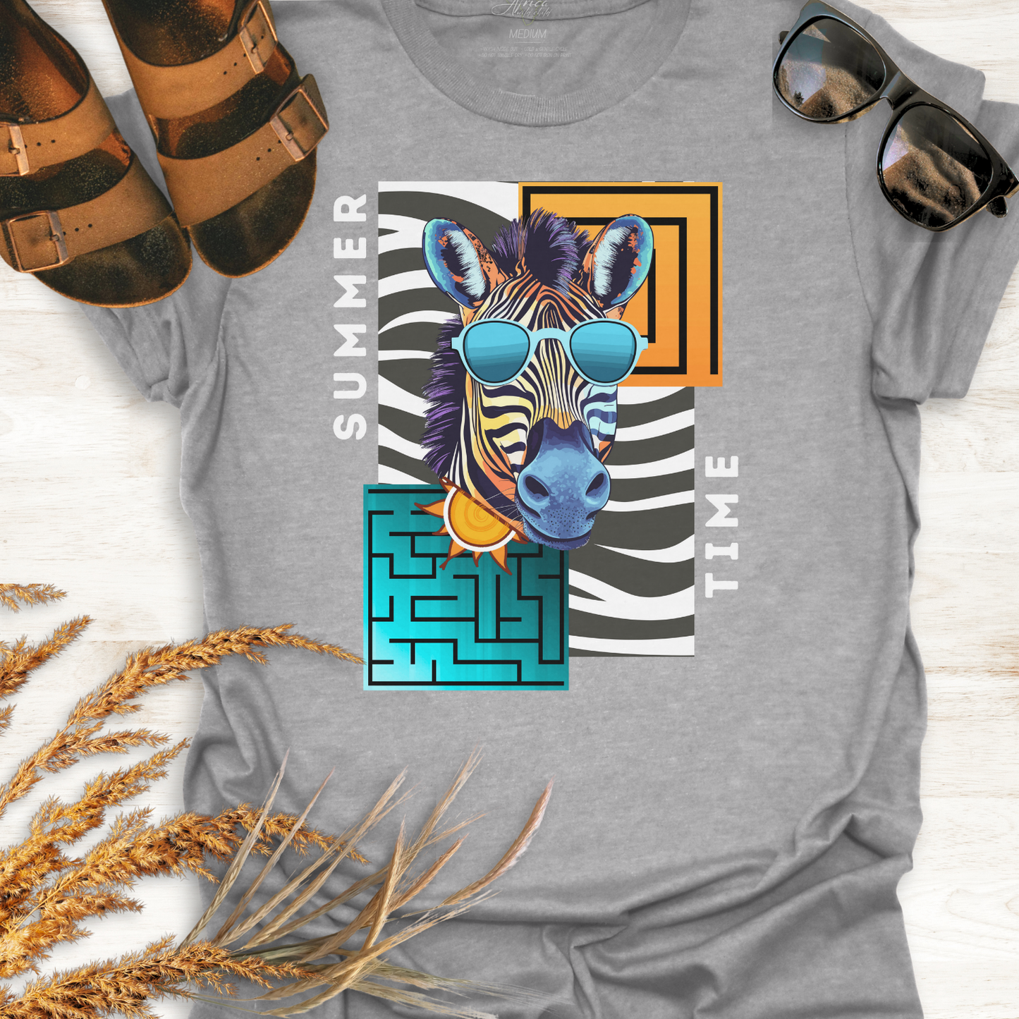 Africa Zebra Wildlife T-Shirt - Cool Summer Time Zebra