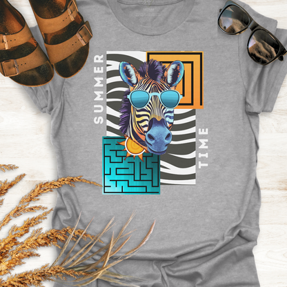 Africa Zebra Wildlife T-Shirt - Cool Summer Time Zebra