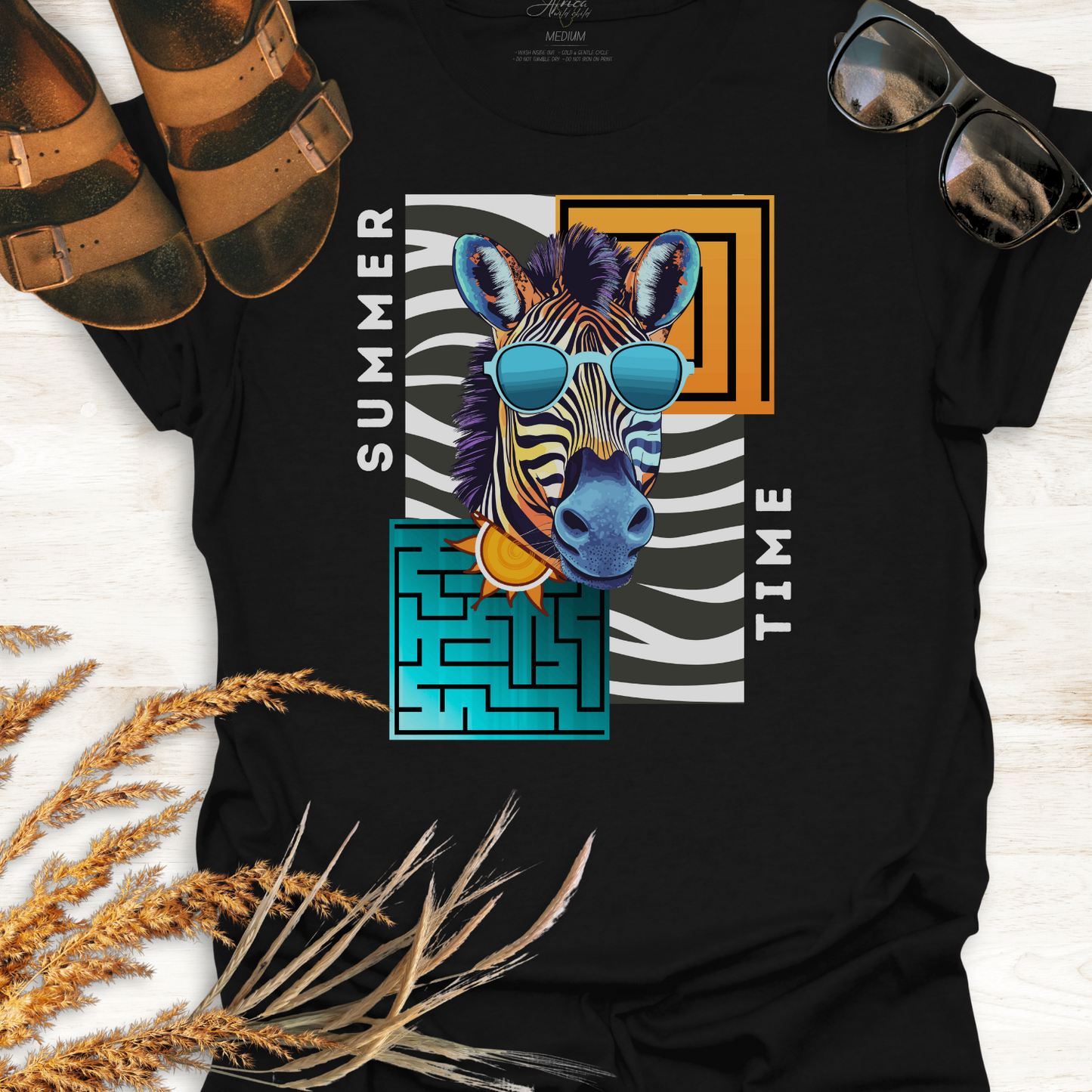 Africa Zebra Wildlife T-Shirt - Cool Summer Time Zebra