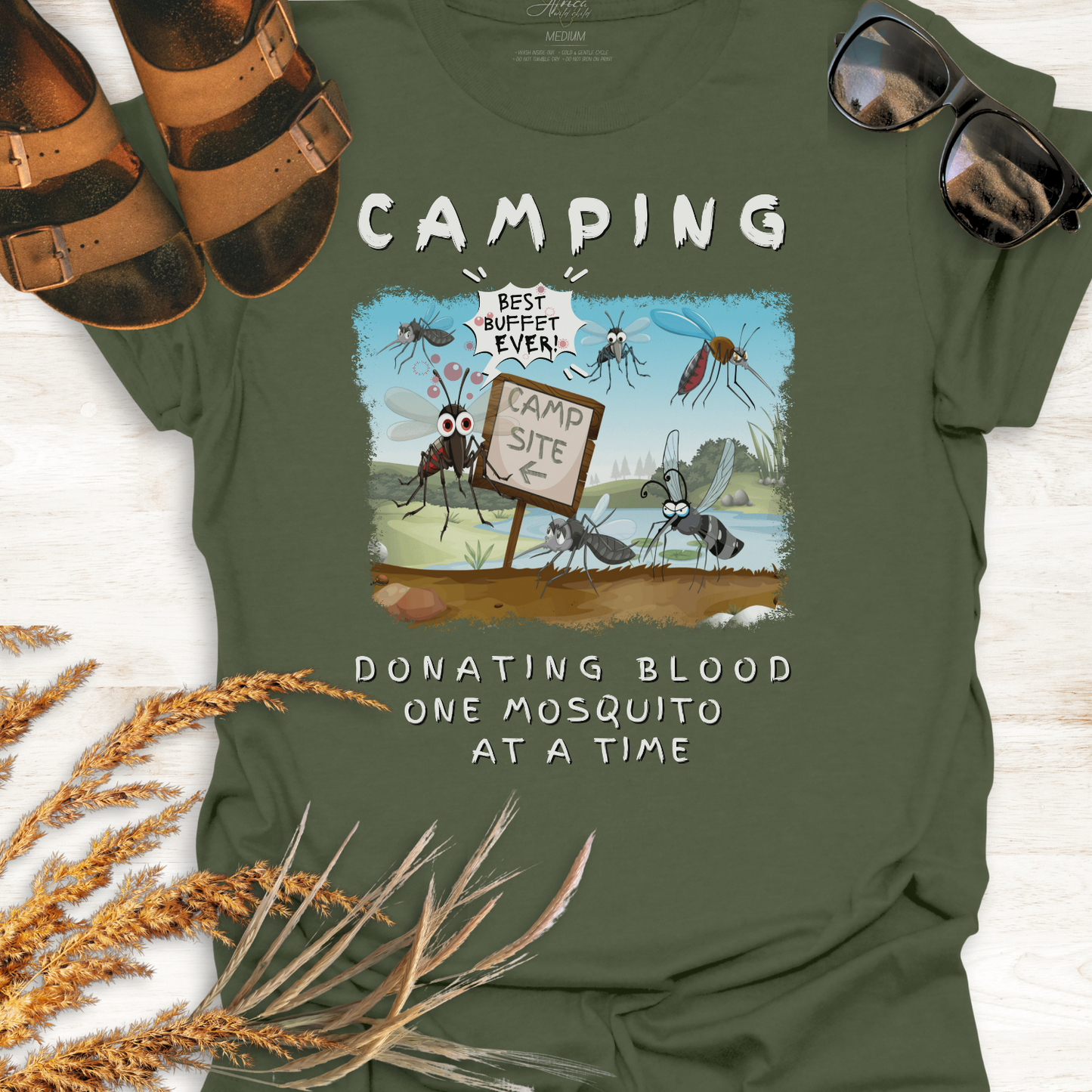 Funny Camping T-Shirt - Donating Blood