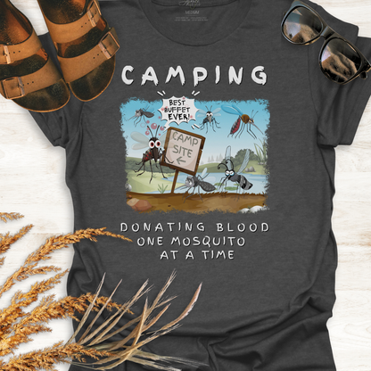 Funny Camping T-Shirt - Donating Blood