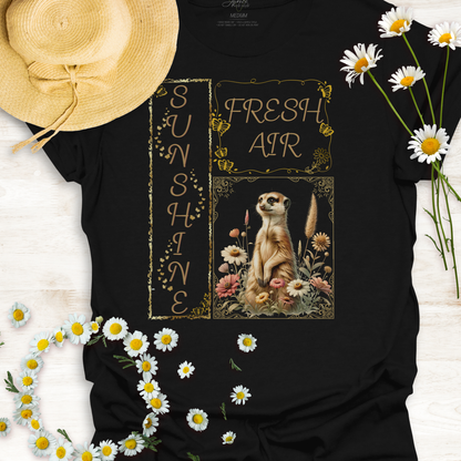 Meerkat Wildlife T-Shirt - Sunshine & Fresh Air  🐈