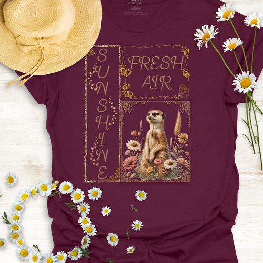 Sunshine & Fresh Air Meerkat - Adult T-Shirt